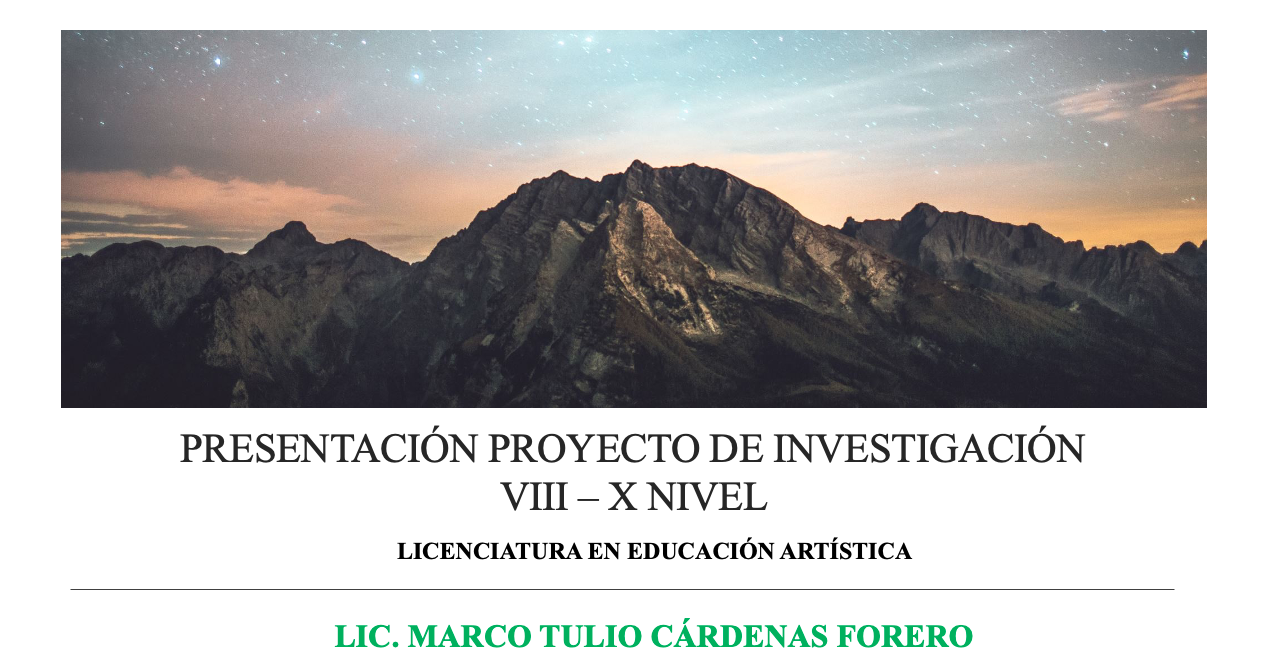 PRESENTACION PROYECTO DE INVESTIGACION DE VIII A X NIVEL - Grupo 1