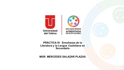 PRACTA DE OBSERVACIÓN IV: ENSEÑANZA DE LA LITER- Y LA LENGUA CASTELLANA : SECUNDARIA Y MEDIA - Grupo 1